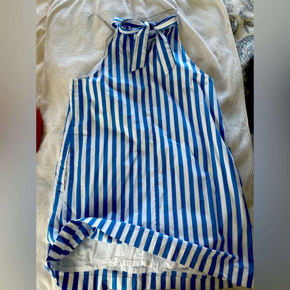 💙🤍  J. Crew Striped Nautical Halter Dress